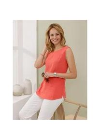 Blusentop Classic Basics, Damen, Gr. 38, grapefruit, 100% Baumwolle, unifarben, Rundhals, Blusen Blusentop