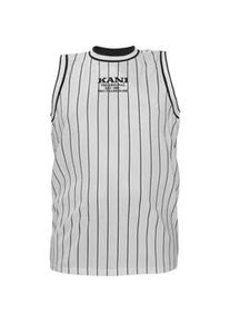 Tanktop Karl Kani "Karl Kani Herren KM232-001-3 KK Retro Pinstripes Basketball Tank", Herren, Gr. S, wei&szlig;, schwarz, 100% Polyester (Recycelt), normal, Tops Tanktop
