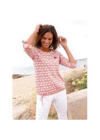 3/4-Arm-Shirt Casual Looks "Shirt", Damen, Gr. 38, rosenholz, ecru, bedruckt, 50% Baumwolle, 50% Modal, gemustert, mehrfarbig, Rundhals, Shirts 3/4-Arm-Shirt