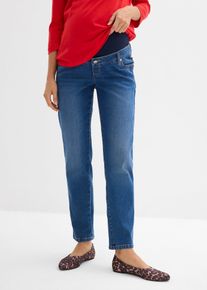 bonprix Umstandsjeans kn&ouml;chelfrei Straight, blau, Gr.46, Ankle Jeans f&uuml;r die Schwangerschaft, 98% Baumwolle