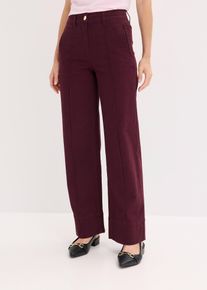 bonprix Twillhose mit Biese und Leistentasche, rot, Gr.52, schicke Twillhose mit Biese und Leistentasche, 97% Baumwolle