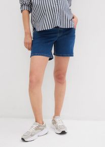 bonprix Umstandsjeansshorts aus Baumwoll- Stretchdenim, blau, Gr.38, Umstandsjeansshorts mit hohem Bauchband f&uuml;r die Schwangerschaft, 98% Baumwolle