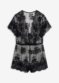 bonprix Jumpsuit, schwarz, Gr.44/46 (L), Romantischer Jumpsuit aus Spitze