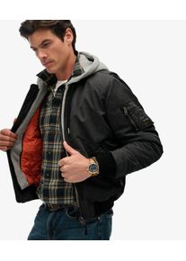 Superdry Herren MA1 Bomberjacke im Milit&auml;r-stil Dark Grey - Gr&ouml;&szlig;e: M 1020200500932AFB002
