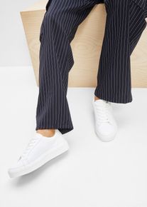 bonprix Sneaker, wei&szlig;, Gr.39, Zeitloser Plateau Sneaker mit Fersendetail, aus Vegan