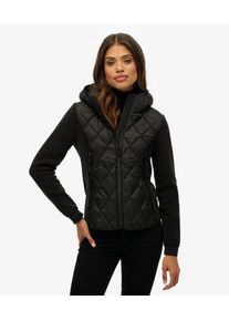 Superdry Damen Gesteppt Heritage Storm Kapuzenjacke, Schwarz - Gr&ouml;&szlig;e: 36 208221850065302A030