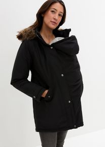 bonprix 3-in-1 Funktions-Umstandsjacke und Tragejacke, schwarz, Gr.36, Funktionale Umstandsjacke mit Tragefunktion und Tunnelzug