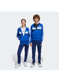 Trainingsanzug adidas Sportswear "J 3S TIB FL TS", Damen, Gr. 128, blau (royal blau, wei&szlig;, glow blau), Obermaterial: 70% Baumwolle, 30% Polyester, Sportanz&uuml;ge Trainingsanzug