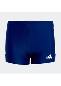 Badehose adidas Performance "3-STREIFEN KIDS BOXER", Jungen, Gr. 128, N-Gr, blau (dunkelblau, wei&szlig;), Obermaterial: 78% Polyamid, 22% Elasthan, Badehosen Badehose