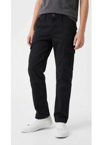 Cargohose name it "NKMRYAN ST TWI CARGO PANT 5720-OT NOOS", Jungen, Gr. 176, N-Gr, schwarz, Web, Obermaterial: 98% Baumwolle, 2% Elasthan, unifarben, slim fit normal, Hosen Cargohose
