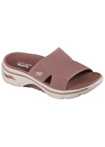Pantolette Skechers "GO WALK ARCH FIT 2.0 SANDAL-", Damen, Gr. 36, braun, Textil, Schuhe Pantolette, Strandschuh, Slipper mit ArchFit Laufsohle