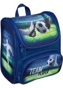 Vorschulranzen Scooli "Cutie", Jungen, Gr. B/H/T: 21cm x 23cm x 13cm, football, Polyester, gemustert, Rucks&auml;cke Vorschulranzen