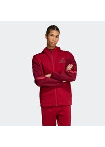 Kapuzensweatshirt adidas Sportswear "ADIDAS Z.N.E. FULL-ZIP", Herren, Gr. S, active maroon, collegiate burgundy, Obermaterial: 57% Polyester, 43% Baumwolle, angesetztes B&uuml;ndchen, Sweatshirts Kapuzensweatshirt