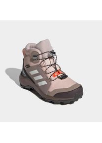 Wanderschuh adidas terrex "TERREX MID GORE-TEX", Jungen, Gr. 39, blupnk, owei&szlig;, chabrn, Synthetik, Textil, Schuhe Wanderschuh, wasserdicht dank Gore-Tex Membrane