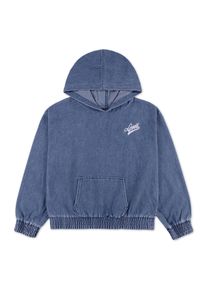 Kapuzensweatshirt LEVI'S KIDS "LVG DENIM HOODIE", M&auml;dchen, Gr. 10 (140), dance around, Denim/Jeans, Obermaterial: 81% Baumwolle, 17% Polyester, 2% Viskose, normal, elastischer Bund, Sweatshirts Kapuzensweatshirt, in trendy Denim-Qualit&auml;t