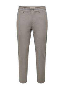 Only & Sons Chinohose ONLY & SONS "ONSMARK SLIM BRUSHED PIQUE 0353 PANTS", Herren, Gr. 29, L&auml;nge 30, gr&uuml;n (falcon), Web, Obermaterial: 64% Polyester, 33% Viskose, 3% Elasthan, unifarben, slim fit lang, Hosen Chinohose