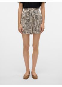 V&eacute;ro Moda Shorts VERO MODA "VMMENNY H/W SHORTS WVN GA", Damen, Gr. S (36), N-Gr, oatmeal aop:tenna, Web, Obermaterial: 100% Viskose, bedruckt, regular fit kurz, Hosen Shorts, Viskose, regular fit