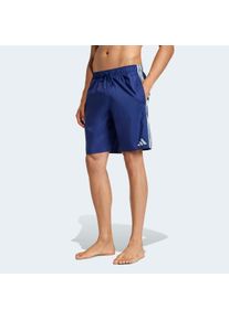 Badeshorts adidas Performance "3-STREIFEN 8-INCH", Herren, Gr. S, N-Gr, dunkelblau, wonder sage, Obermaterial: 100% Polyester, Badehosen Badeshorts, Topseller