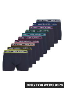 Jack & Jones Boxershorts JACK & JONES "JACLIME SOLID TRUNKS 10 PACK", Herren, Gr. M, 10 Stk., navy blazer, Jersey, Obermaterial: 95% Baumwolle, 5% Elasthan, eng, Unterhosen Boxershorts, Topseller