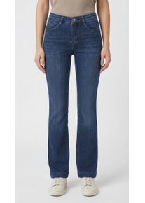 Bootcut-Jeans MAC "BOOT", Damen, Gr. 46, L&auml;nge 32, chic indigo, Denim/Jeans, Obermaterial: 91% Baumwolle, 7% Elastomultiester, 2% Elasthan, bootcut fit kn&ouml;chellang, Jeans Bootcut-Jeans, im Five-Pocket Style