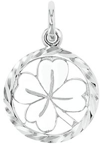 Kettenanh&auml;nger Amor "Kleeblatt", silber (silberfarben), Schmuckanh&auml;nger, Damen, Silber 925 (Sterlingsilber), 0,6 g, Kettenanh&auml;nger