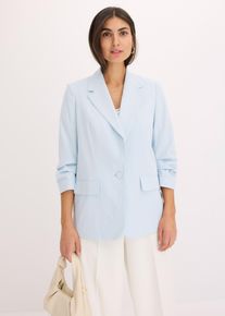 bonprix Lockerer 3/4-Arm-Blazer aus Viskose, blau, Gr.46, Eleganter und bequemer Blazer mit raffinierten &Auml;rmeln