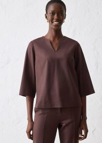 bonprix Tunika mit Wolle, braun, Gr.48, zeitlose Premium Tunika mit Woll-Anteil, aus Wolle