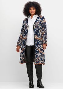 sheego by Joe Browns sheego Gro&szlig;e Gr&ouml;&szlig;en Strickmantel mit Jacquardmuster, nachtblau-gemustert, Gr&ouml;&szlig;e 44/46 - Damen