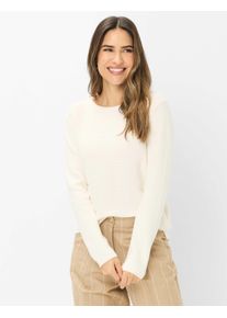 Brax Damen Strickpullover Style LESLEY soft ecru, cremewei&szlig;, Gr. 42
