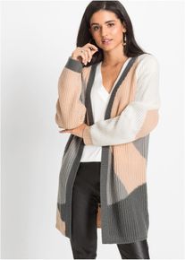 bonprix Oversize-Strickjacke, beige, Gr.40/42 (M), Moderner weitgeschnittener Cardigan