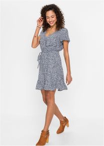 bonprix Minikleid aus nachhaltiger Viscose, blau, Gr.38, Kurzes Sommerkleid aus nachhaltiger Viskose