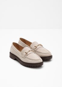 bonprix Chunky Loafer mit Schnalle, beige, Gr.41, Sch&ouml;ner Loafer mit dekorativer Schnalle