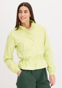 bonprix Kurze Jacke mit Taillen-Tunnelzug, gr&uuml;n, Gr.38, L&auml;ssige Kurzjacke aus gecrinkeltem Material mit Eingriffstaschen
