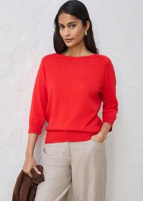 bonprix Pullover mit Seidenanteil, rot, Gr.36/38 (S), Zeitloser Pullover mit Seidenanteil, aus Seide