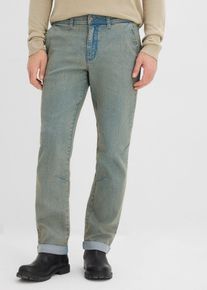 bonprix Leichte Relaxed Fit Stretch-Jeans mit Dehnbund Straight, blau, Gr.46, L&auml;ssige Relaxed-Fit Stretch-Jeans im angesagtem Stone-Wash-Look, 82% Baumwolle (organic)