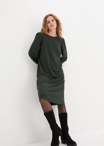 bonprix Jerseykleid aus Punto di Roma, gr&uuml;n, Gr.36/38 (S), figurumspielendes Kleid aus fester Jersey-Qualit&auml;t, die &Auml;rmelb&uuml;ndchen sind mit edlen, stoff&uuml;berzogenen Kn&ouml;pfen zu schlie&szlig;en, aus Punto di Roma