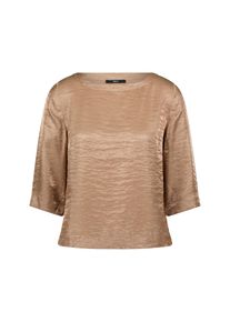 Klassische Bluse Zero "Bluse mit Knittereffekt", Damen, Gr. 36, braun (7398), Obermaterial: 85% Viskose CV. 15% Polyamid PA., Blusen Klassische Bluse