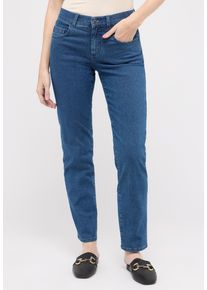 Straight-Jeans Angels "DOLLY", Damen, Gr. 46, L&auml;nge 30, blau, Denim/Jeans, Obermaterial: 82% Baumwolle, 15% Polyester, 3% Elasthan, straight fit, Jeans Straight-Jeans, mit Stretch