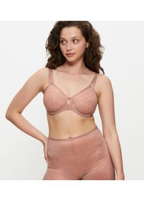 Minimizer-BH Triumph "Signature Sheer", Damen, Gr. 85, Cup D, braun (toasted almond), T&uuml;ll, Obermaterial: 59% Polyamid, 41% Elasthan, BHs Minimizer-BH, verkleinert die Brust optisch um eine Cup-Gr&ouml;&szlig;e, Spitze