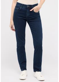 Straight-Jeans Angels "DOLLY", Damen, Gr. 34, L&auml;nge 32, blau (schwarz indigo), Denim/Jeans, Obermaterial: 92% Baumwolle, 8% Elasthan, straight fit, Jeans Straight-Jeans, mit Stretch