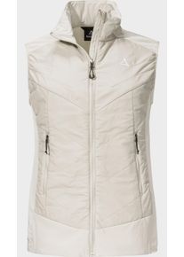Sch&ouml;ffel Funktionsweste SCH&Ouml;FFEL "Hybrid Vt Style Blaueis WMS", Damen, Gr. 36, beige (9040, natur), Oberstoff: 86% Nylon, 14% Elasthan; Oberstoff Vorderteil: 100% Nylon; (Coating: Polyurethan); Futter: 100% Polyester; Wattierung: 100% Polyester, ohne Ausschnitt, Westen Funktionsweste