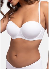 Balconette-BH Dorina "Michelle", Damen, Gr. 75, Cup E, wei&szlig;, Microtouch, Obermaterial: 64% Polyamid, 26% Polyester, 10% Elasthan, unifarben, bequem, BHs Balconette-BH, mit vorgeformten Cups, abnehmbare Tr&auml;ger