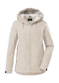 Funktionsjacke Killtec "KOS 62 WMN JCKT", Damen, Gr. 46, zement, Obermaterial: 100% Polyester;Futter: 100% Polyester, Jacken Funktionsjacke, Leichte, wasserdichte Damenjacke mit verstellbarer Kapuze