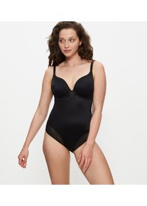 Shaping-Body Triumph "True Shape Sensation BSWP", Damen, Gr. 80, Cup D, schwarz, Jersey, Obermaterial: 56% Polyamid, 32% Elasthan, 12% Polyester, leicht gl&auml;nzend, unifarben, Bodys Shaping-Body, Mesh-Eins&auml;tze, wattierte Cups und formende B&uuml;gel