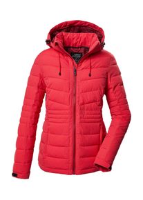 Steppjacke Killtec "KOW 10 WMN QLTD JCKT", Damen, Gr. 42, rot, Obermaterial: 100% Polyester;Futter: 100% Polyester;F&uuml;llung: 100% Polyester, Jacken Steppjacke, Damenjacke: abnehmbare Kapuze, wasserabweisend, atmungsaktiv