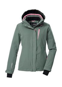 Skijacke Killtec "KSW 25 WMN SKI JCKT", Damen, Gr. 40, graugr&uuml;n, Obermaterial: 100% Polyester;Futter: 100% Polyester;F&uuml;llung: 100% Polyester, Jacken Skijacke, Atmungsaktive, wasserdichte Skijacke mit abnehmbarer Kapuze