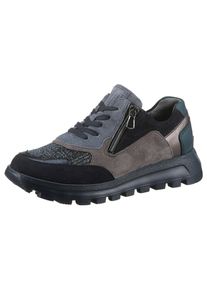 Waldl&auml;ufer Sneaker WALDL&Auml;UFER "H-AJALA", Damen, Gr. 5 (38), blau (blau kombiniert), Nappaleder, Nubukleder, Textil, Veloursleder, mehrfarbig, Schuhe Sneaker, Schn&uuml;rschuh, Bequemschuh, Halbschuh in Komfortweite H (= sehr weit)