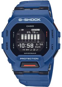Smartwatch Casio G-SHOCK "GBD-200-1ER", blau (blau, schwarz, blau), Smartwatches, Herren, Smartwatch, Armbanduhr, Herrenuhr, Bluetooth, Schrittz&auml;hler, Stoppfunktion