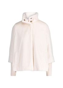 Fellimitatjacke Zero "Fellimitat-Jacke mit Stehkragen", Damen, Gr. 40, beige (eggnog), Obermaterial: 100% Polyester Pol. recyc.., Jacken Fellimitatjacke