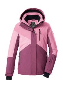 Skijacke Killtec "KSW 209 GRLS SKI JCKT", M&auml;dchen, Gr. 152, himbeere, Obermaterial: 100% Polyester;Futter: 100% Polyester;F&uuml;llung: 100% Polyester, Jacken Skijacke, M&auml;dchen-Skijacke: wasserdicht, atmungsaktiv, Colourblock-Design